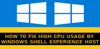 How to: Fix High Cpu Usage Caused by Windows Shell Experience Host