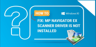 MP Navigator EX scanner driver is not installed