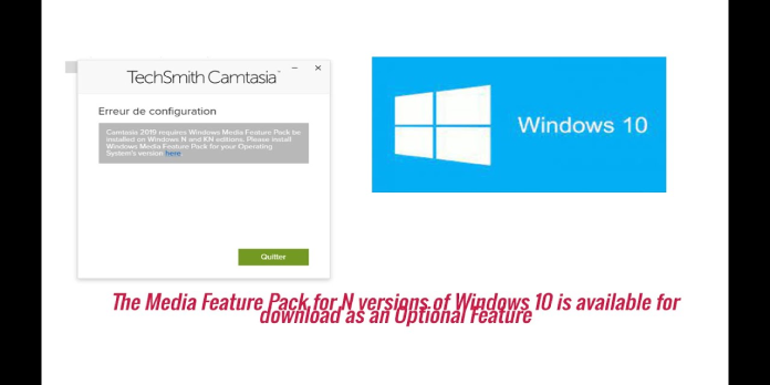How to: Fix Can’t Install Windows Media Feature Pack