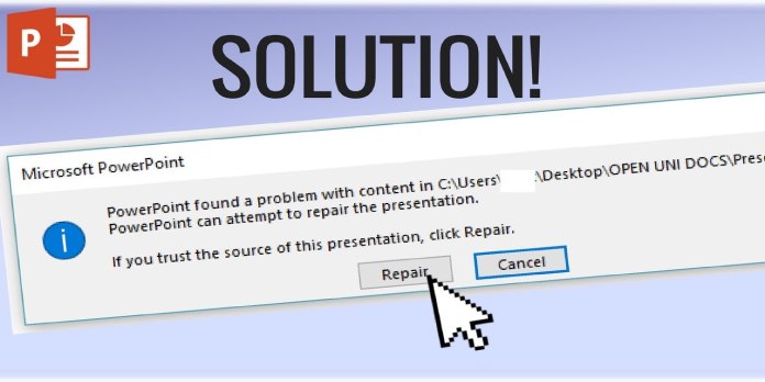 How to: Fix the Presentation Cannot Be Opened