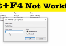Alt F4 Not Working in Windows 10