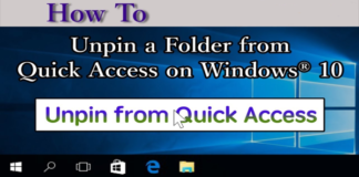 How to: Fix Folder Will Not Unpin From Windows 10 Quick Access