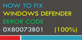 How to: Fix Windows Defender Error 0x80073b01