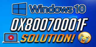 How to: Fix Windows Update Error 0x8007001f