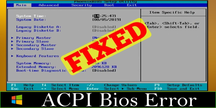 How to: Fix ACPI BIOS FATAL ERROR Error in Windows 10