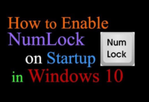 How to: Enable Numlock on Startup in Windows 10