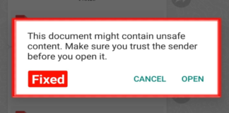 How to: Fix This Document Might Contain Unsafe Content
