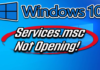 Services.msc Not Opening or Not Responding