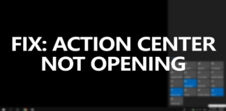Action Center Won’t Open in Windows 10