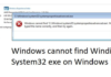 How to: Fix Windows Cannot Find Windir System32 Systempropertiesadvanced.exe
