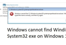 How to: Fix Windows Cannot Find Windir System32 Systempropertiesadvanced.exe