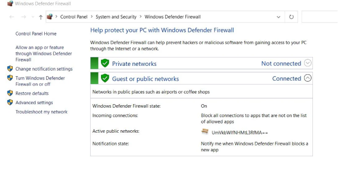 Windows Defender Firewall Rule Is Blocking Your Connection