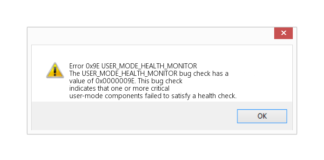 User_mode_health_monitor BSOD Error