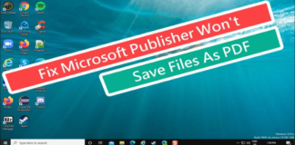 How to: Fix Microsoft Publisher Won’t Save Files as PDF