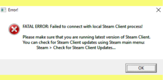 Steam failed to connect with local steam client