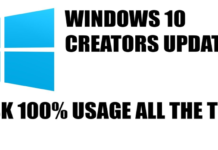 Windows 10 Creators Update Causing 100% Disk Activity