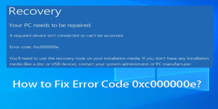 FIX: 0x0000000E blue screen error
